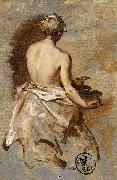 Young Woman with a Nude Back Presenting a Bowl Nicolas Vleughels